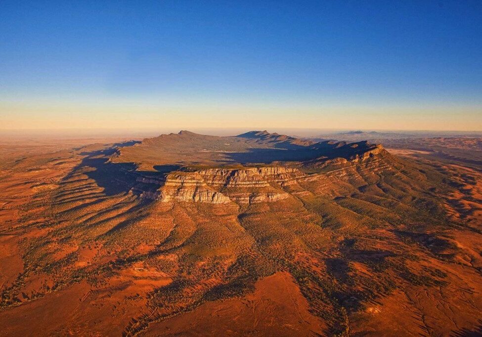 Wilpena Pound in the Flinders Ranges see this on the way to Lake Eyre